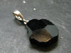 Black Tourmaline Schorl Silver Pendant From Brazil - 1.4" - 5.16 Grams