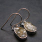 Gray Herderite Silver Earrings from Africa - 1.0" - 2.81 Grams