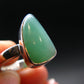 Natural Apple Green Chrysoprase 925 Sterling Silver Ring From Australia - 4.28 Grams - Size 8