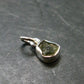 Gem Moldavite Tektite SS Pendant From Czech Republic - 0.5" - 0.57 Grams