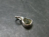 Gem Moldavite Tektite SS Pendant From Czech Republic - 0.5" - 0.57 Grams