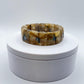 Golden Rutilated Quartz Tile Bracelet – Natural Crystal Statement Jewelry