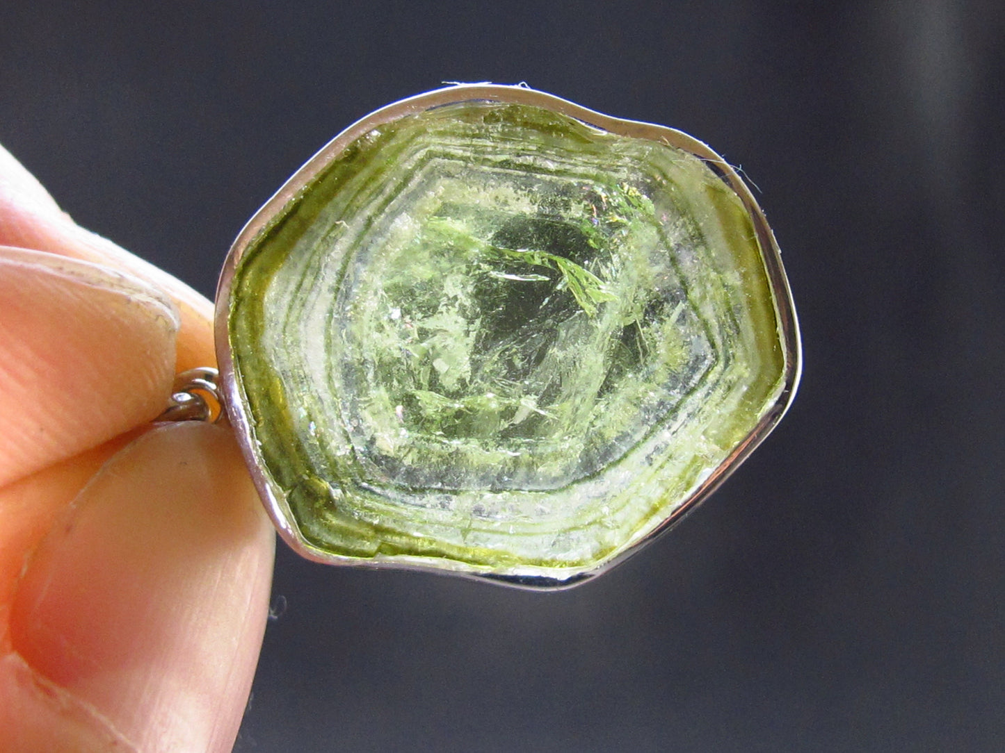 Natural Fabulous Asymmetrical Green Tourmaline Sterling Silver Earrings - 1.7" - 8.3 Grams