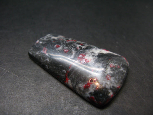 Cinnabar in Dolomite Cabochon from China - 19.10 Grams - 45 x 28 mm