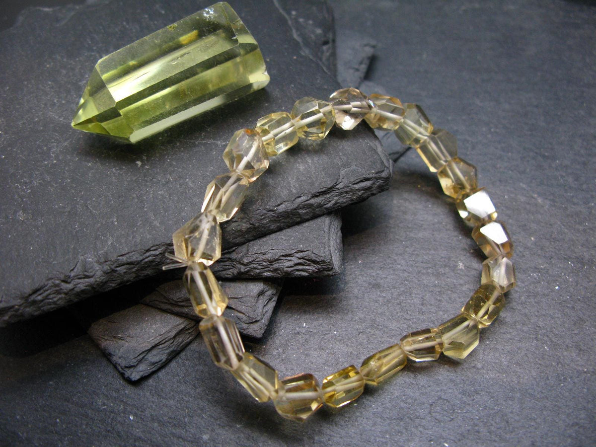 Citrine Genuine Unheated Bracelet ~ 7 Inches ~ 10mm Facetted Beads