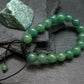 Green Aventurine Genuine Bracelet ~ 7 Inches ~ 10mm Round Beads - w/ Drawstring
