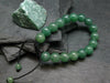 Green Aventurine Genuine Bracelet ~ 7 Inches ~ 10mm Round Beads - w/ Drawstring
