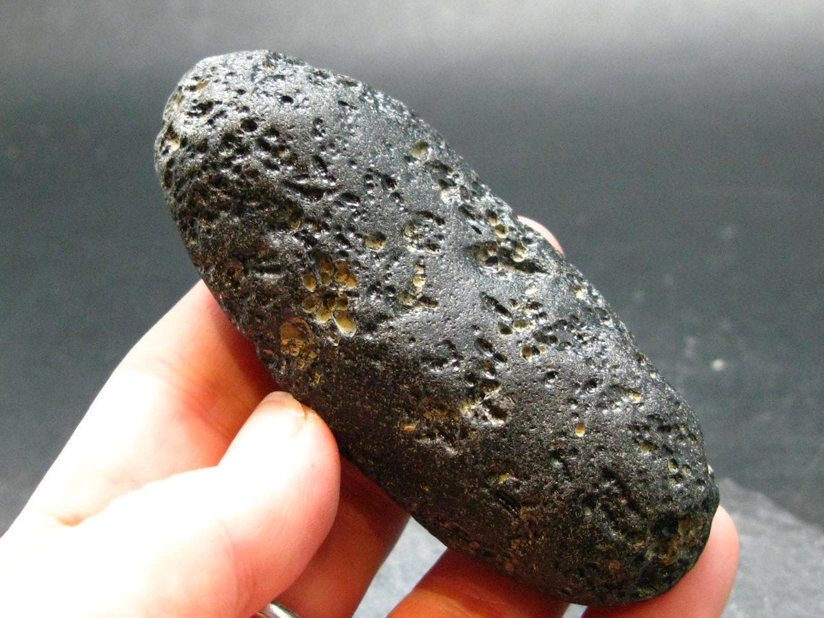 Rare Large Black Tibetan Tektite Raw Piece from Tibet - 3.2" - 93.74 Grams