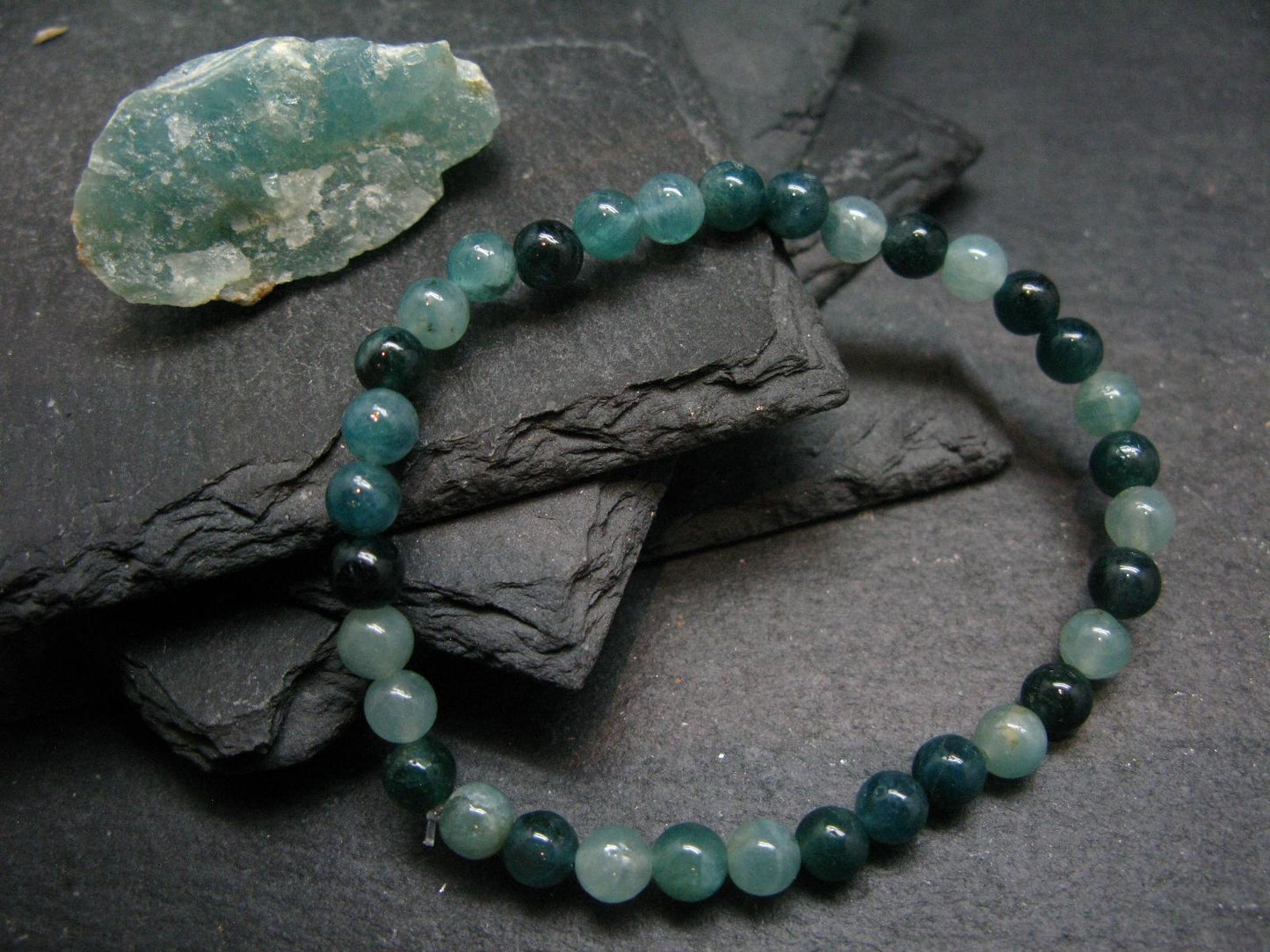 Rare Grandidierite Genuine Bracelet ~ 7 Inches ~ 6mm Round Beads