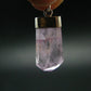 Gem Kunzite Spodumene Pendant in SS From Afghanistan - 1.4" - 4.43 Grams