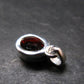 Genuine Red Garnet Almandine Gem Sterling Silver Pendant From India - 0.7" - 1.82 Grams
