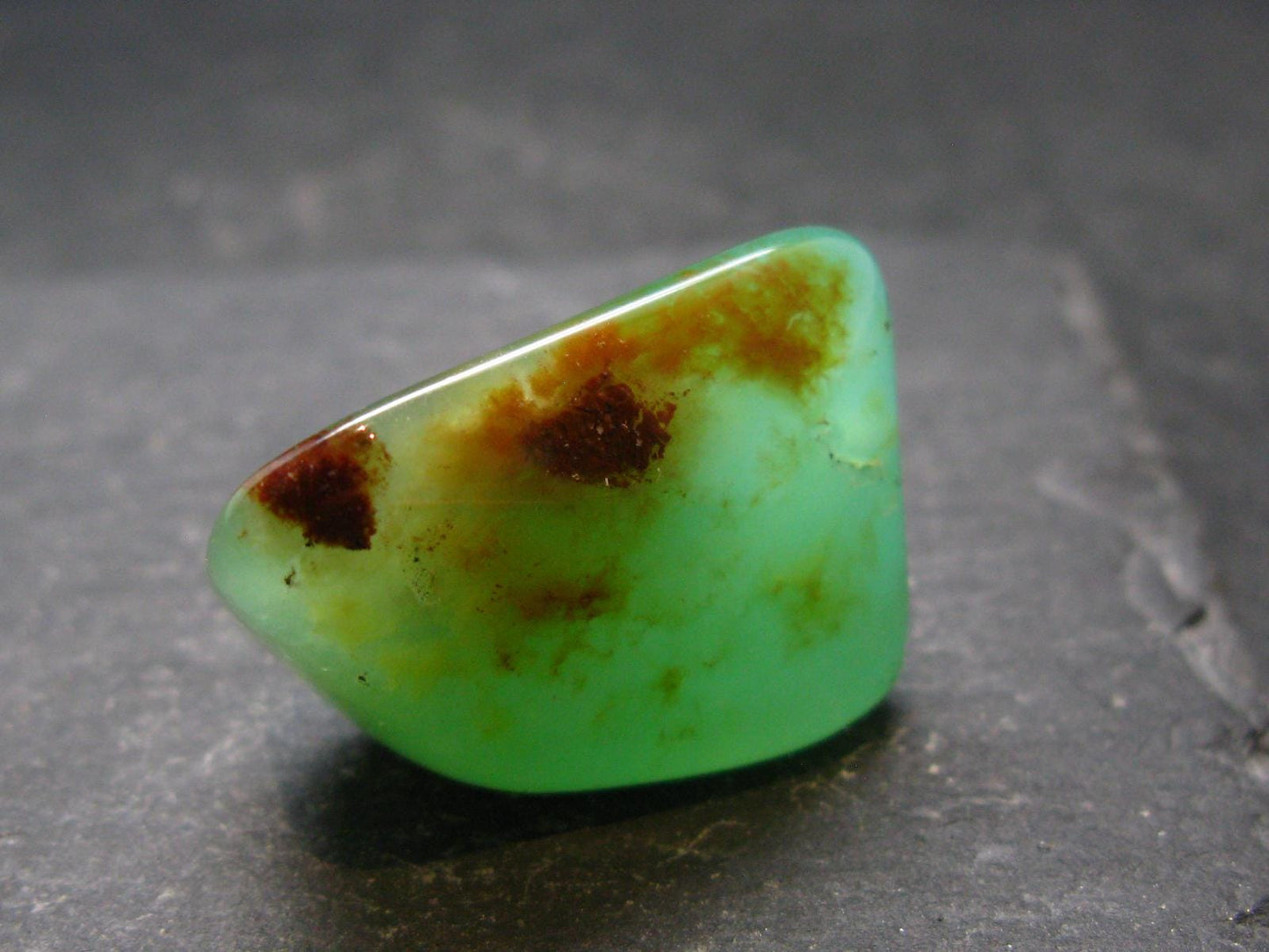 Rich Green Chrysoprase Tumbled Stone From Australia - 1.3"