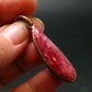 Vivid Juice Carmine Red Gem Rhodonite Silver Pendant From Brazil - 1.7" - 4.44 Grams