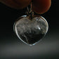 Nice Danburite Crystal Silver Heart Pendant from Mexico - 1.1" - 5.44 Grams