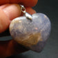 Rare Raw Hackmanite Silver Heart Pendant from Afghanistan - 1.6" - 13.51 Grams
