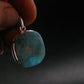 Rare Blue Larimar Pectolite Silver Plated Pendant From Dominican Republic - 1.3" - 5.8 Grams