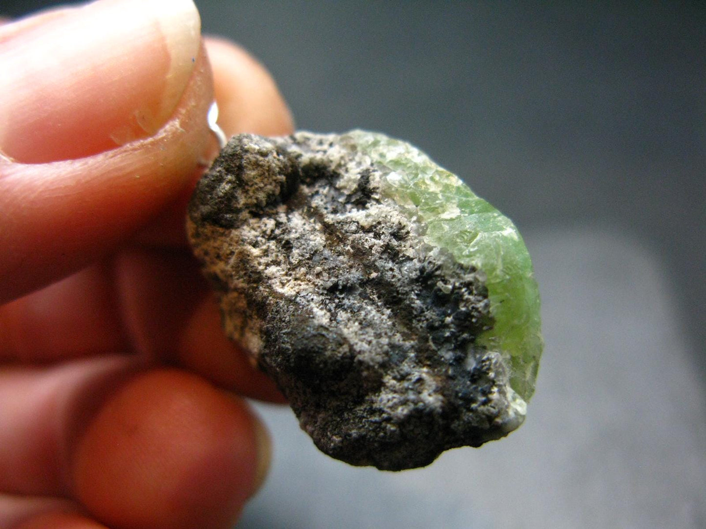 Rare Green Smithsonite Cluster Silver Pendant From Namibia - 1.2" - 6.08 Grams