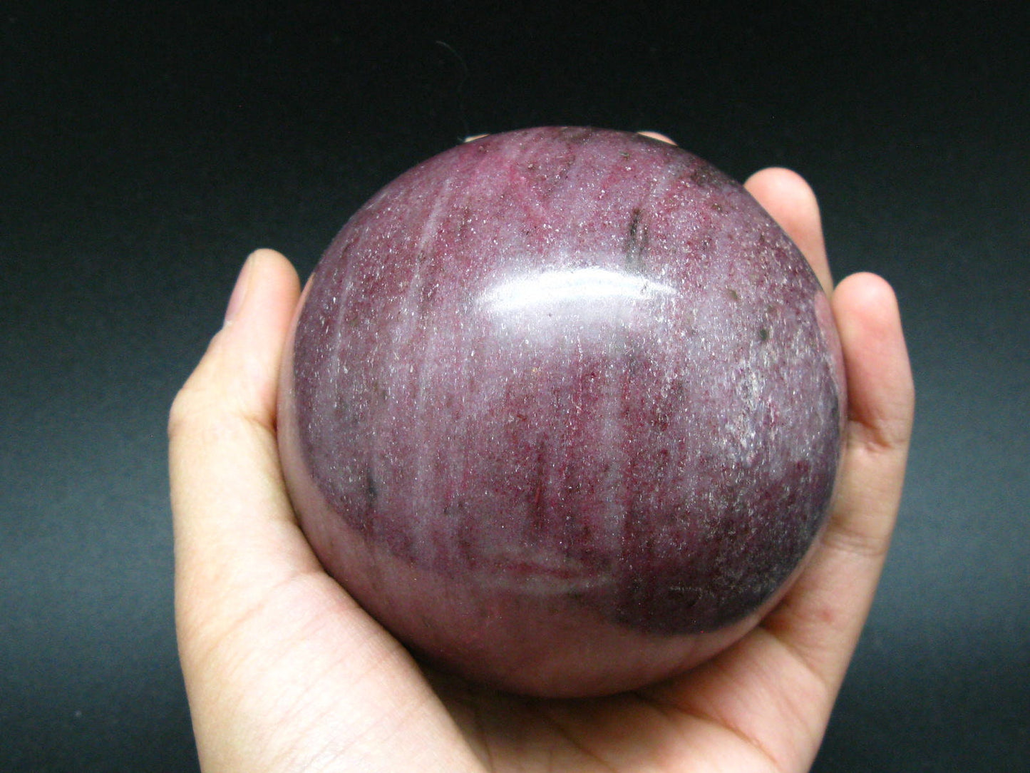 Rare Red Thulite Sphere Ball From Norway - 3.1" - 710 Grams