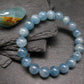 Lemurian Aquatine Calcite Genuine Bracelet ~ 7 Inches ~ 10mm Round Beads