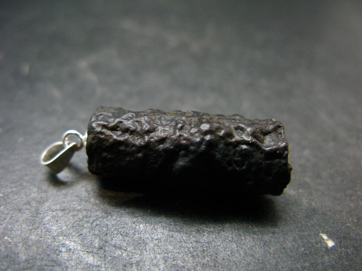 Rare Prophecy Stone Limonite after Pyrite Silver Pendant From Egypt - 1.2" - 5.50 Grams