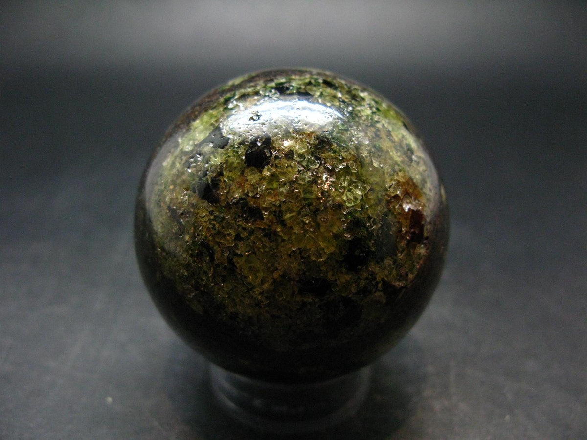 Peridot Olivine Sphere from Arizona, USA - 2.1" - 199.93 Grams
