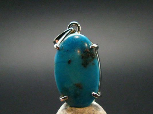 Turquoise Silver Pendant - 1.3" - 5.93 Grams
