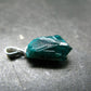 Dioptase Crystal Silver Pendant from Congo - 1.15 Grams - 0.9"