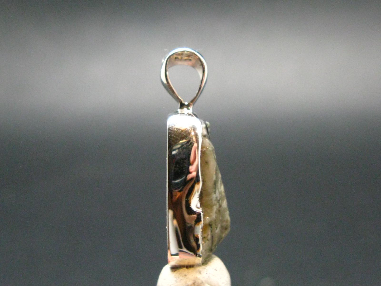 Phenakite Phenacite Crystal Silver Pendant From Brazil - 1.1" - 3.12 Grams