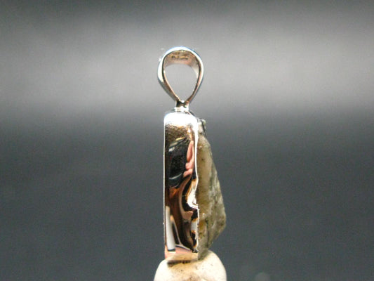 Phenakite Phenacite Crystal Silver Pendant From Brazil - 1.1" - 3.12 Grams