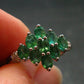 Emerald Faceted Silver Ring from Colombia - 2.83 Grams Total - Size 7