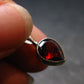 Red Garnet Almandine Gem Silver Pendant with Chain From India - 18" - 1.75 Grams