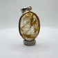 Golden Rutilated Quartz Pendant – Natural Needle Crystal in Sterling Silver