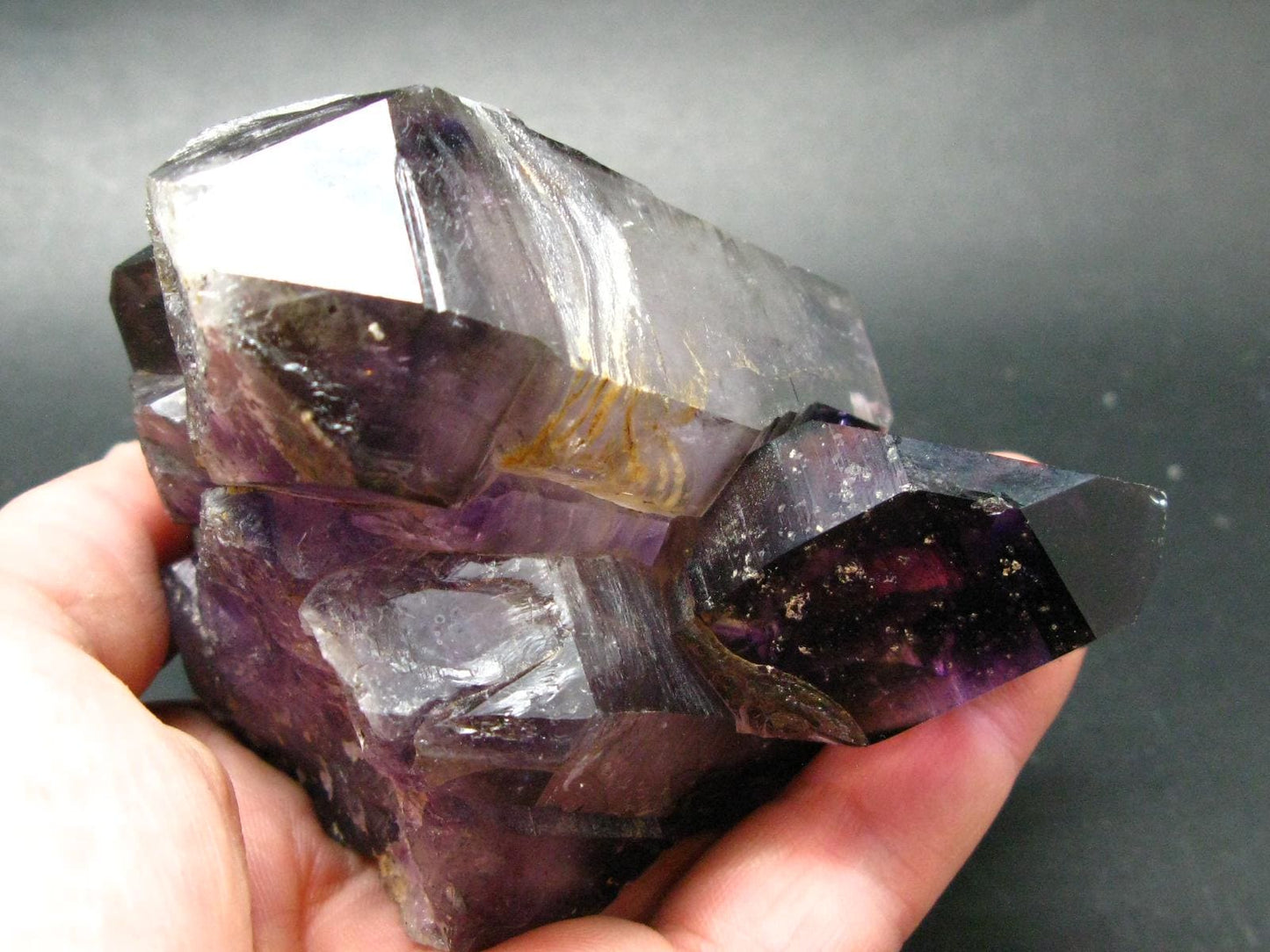 Stunning Brandenberg Brandberg Amethyst Quartz Cluster From Namibia - 4.7"
