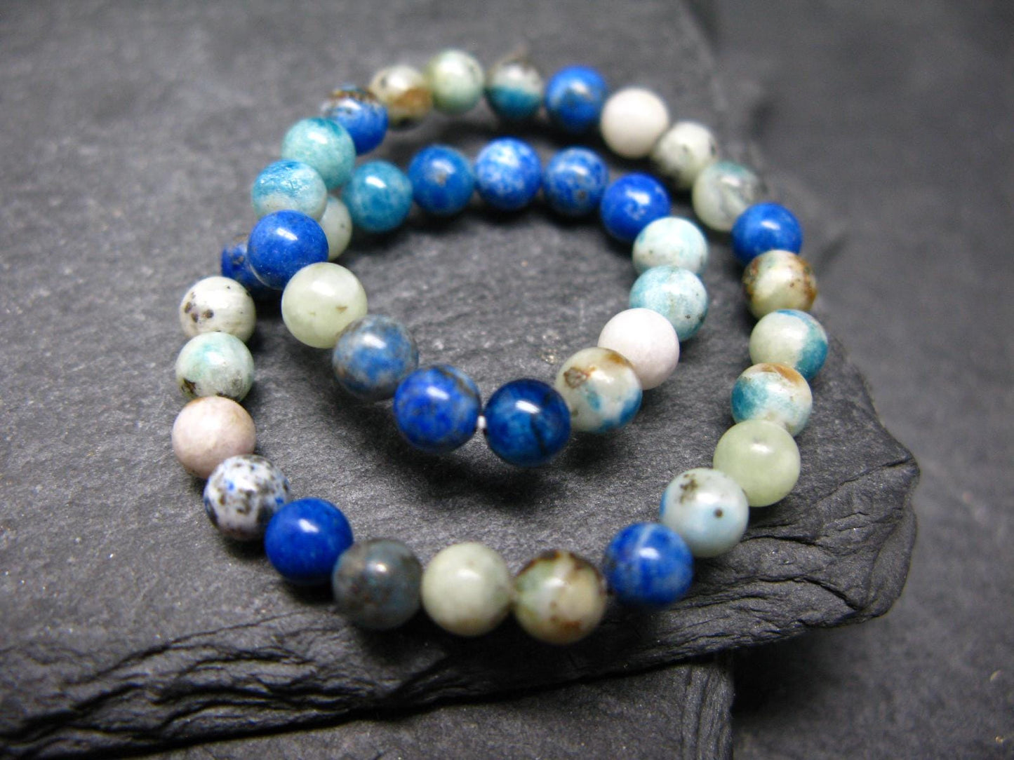 Hackmanite Genuine Bracelet ~ 7 Inches ~ 5mm Round Beads