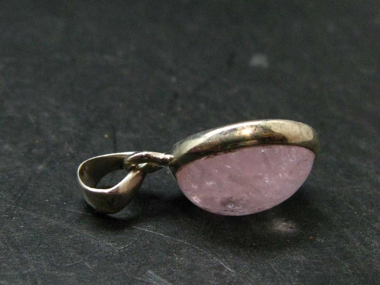 Pink Morganite Silver Pendant From Brazil - 1.1" - 3.88 Grams