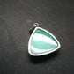 Rich Green Chrysoprase Silver Pendant From Australia - 1.1" - 5.03 Grams