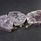 Lot of 3 Lepidolite Mica Crystal Pendants From Brazil
