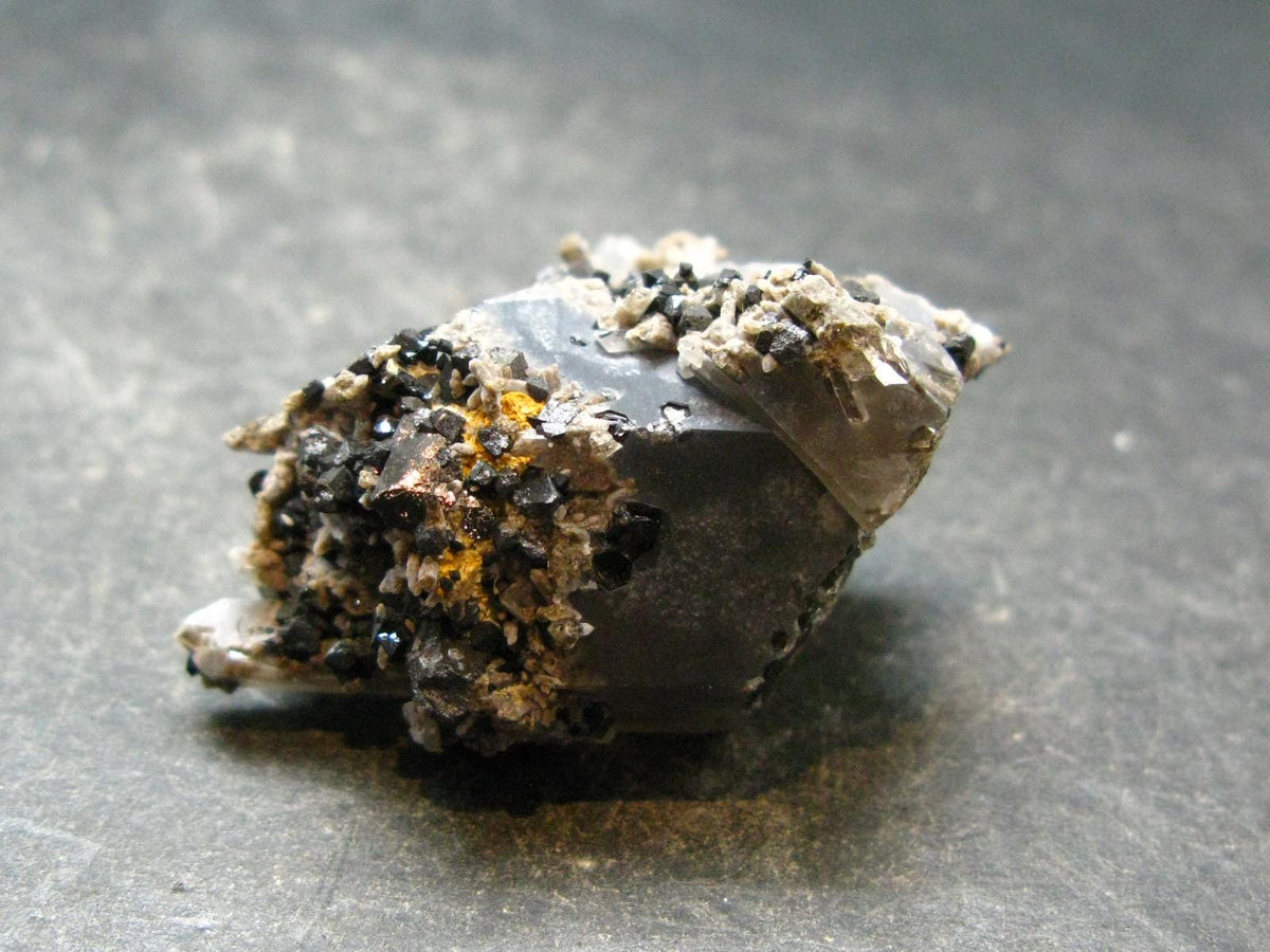 Brookite On Quartz Cluster From Arkansas - 18.36 Grams - 1.6"