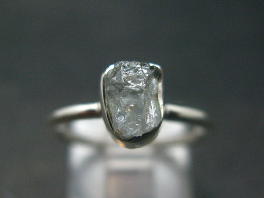 Gem Green Kornerupine Silver Ring From Tanzania - 1.86 Grams - size 6