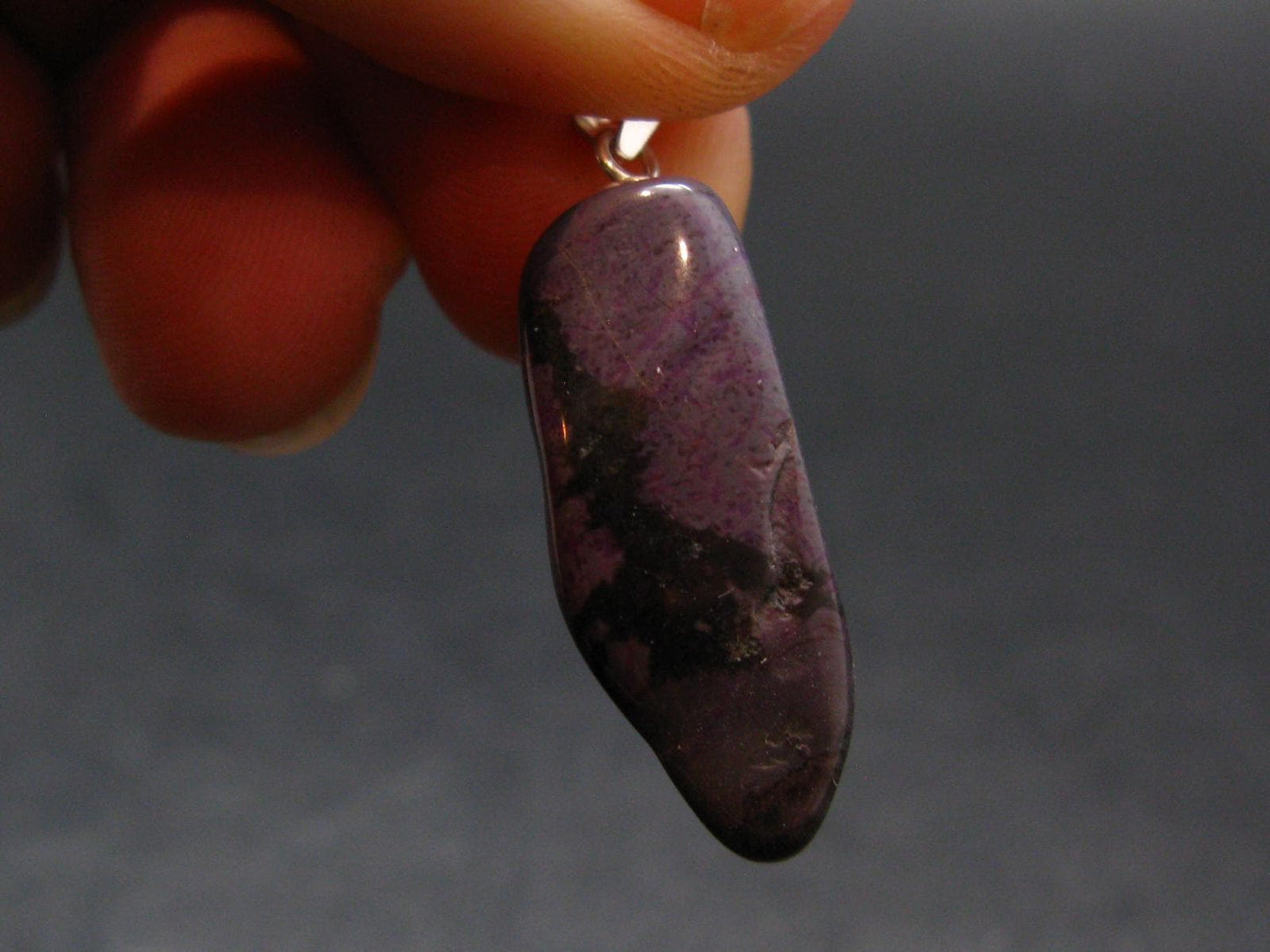 Rich Purple Sugilite Silver Pendant From South Africa - 1.2" - 3.43 Grams