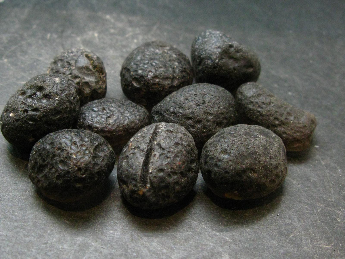 Lot Of 10 Colombianite Pseudotektite Pieces from Colombia - 93.42 Grams