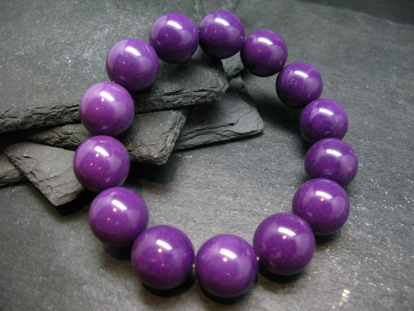 Phosphosiderite Phospho Siderite Genuine Bracelet ~ 7.5 Inches ~ 16mm Round Beads