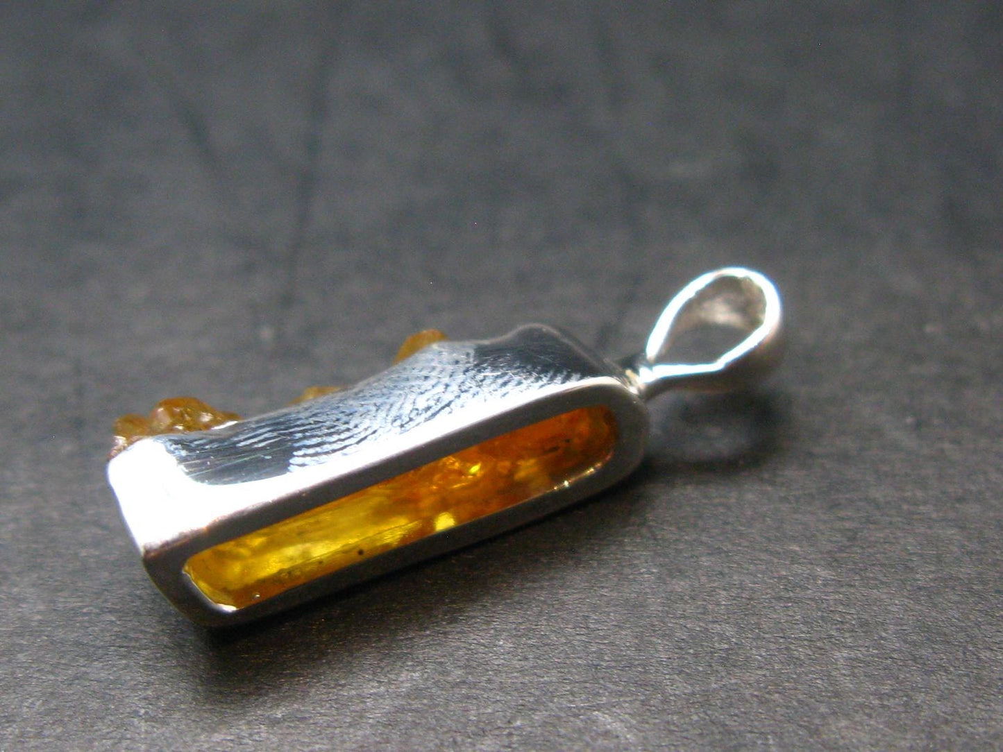 Zincite Zinkite Crystal 925 Silver Pendant From Poland - 0.9" - 2.20 Grams