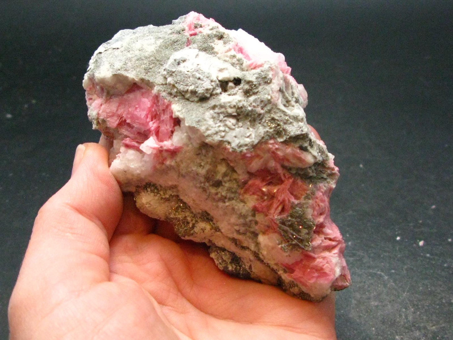 Large Rich Pink Rhodonite Rodonite Cluster From Peru - 3.6"