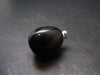 Rare Blue Amber Tumbled Fluorescent Silver Pendant From Indonesia - 1.1" - 4.75 Grams
