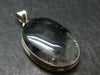 Large Tourmalinated Quartz Crystal Silver Pendant From Brazil - 1.5" - 7.75 Grams