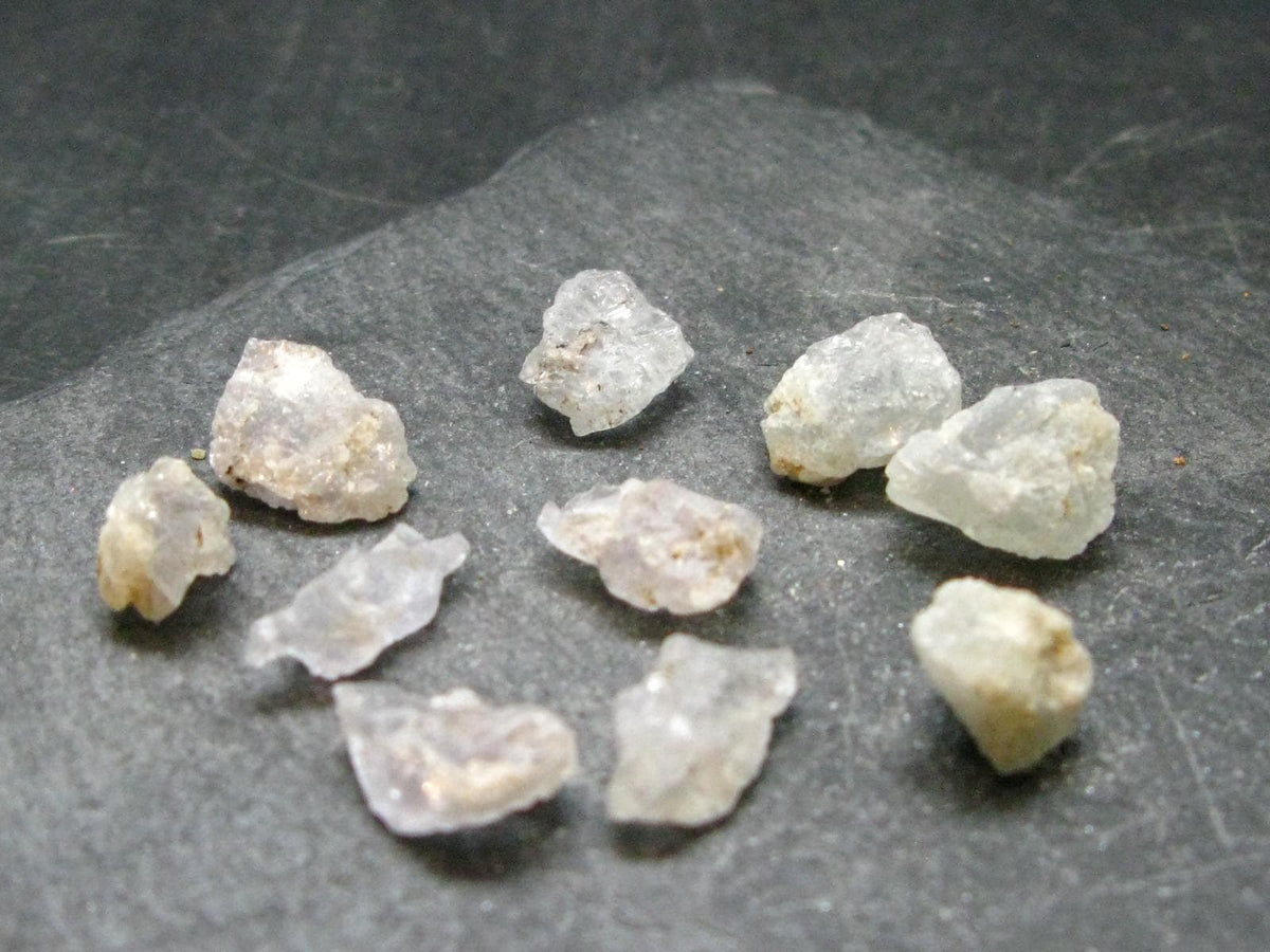 Lot of 10 Gray Herderite Crystals from Africa - 6.75 Grams