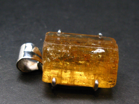 Imperial Topaz Crystal Pendant From Brazil - 1.4" - 18.31 Grams