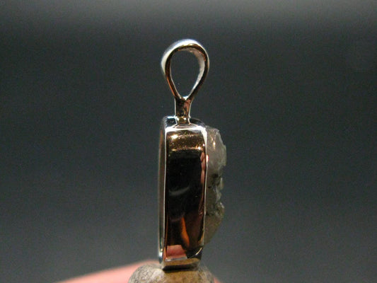 Phenakite Phenacite Crystal Silver Pendant From Russia - 0.7" - 1.29 Grams