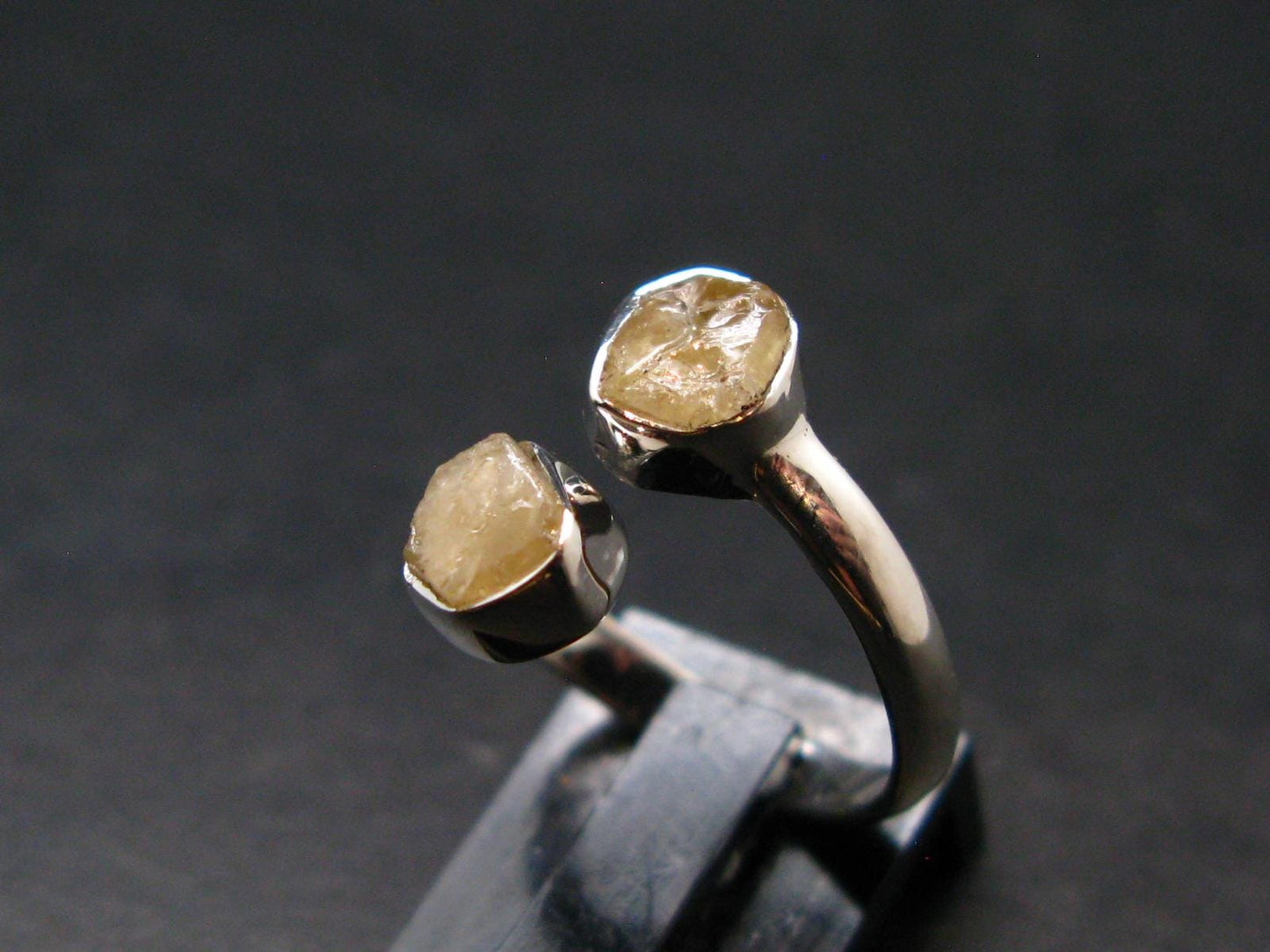 Rare Agni Gold Danburite Silver Ring From Tanzania - 1.86 Grams - size 5